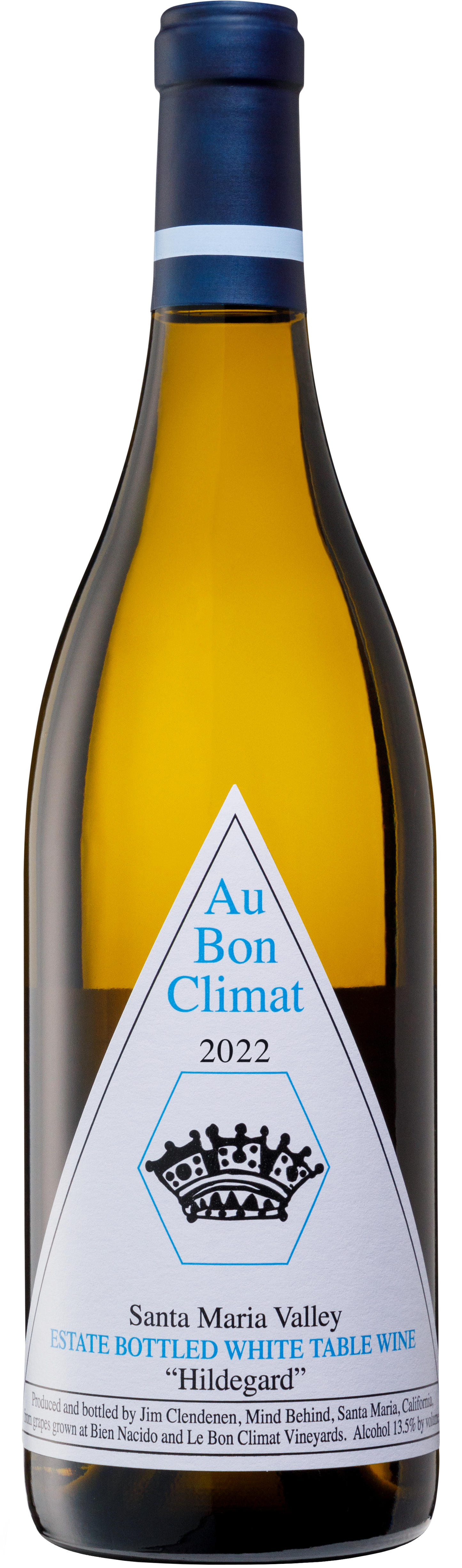 Au Bon Climat Hildegard Estate White Blend 2022  Front Bottle Shot