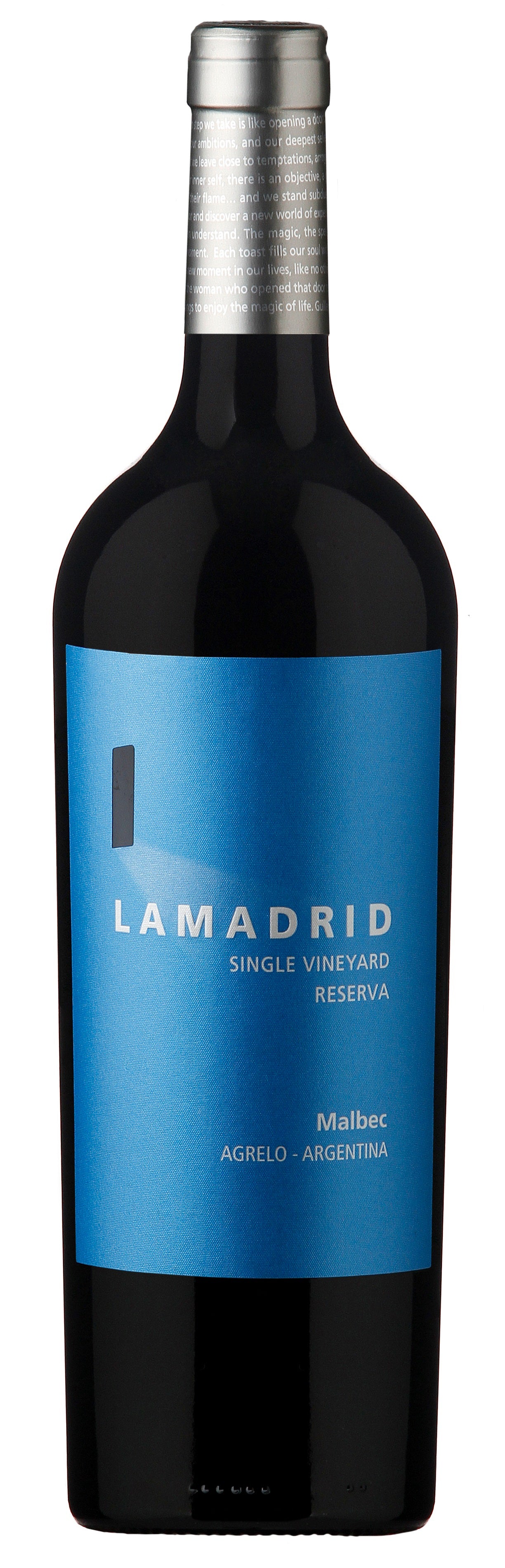 Lamadrid Single Vineyard Malbec Reserva 2020  Front Bottle Shot