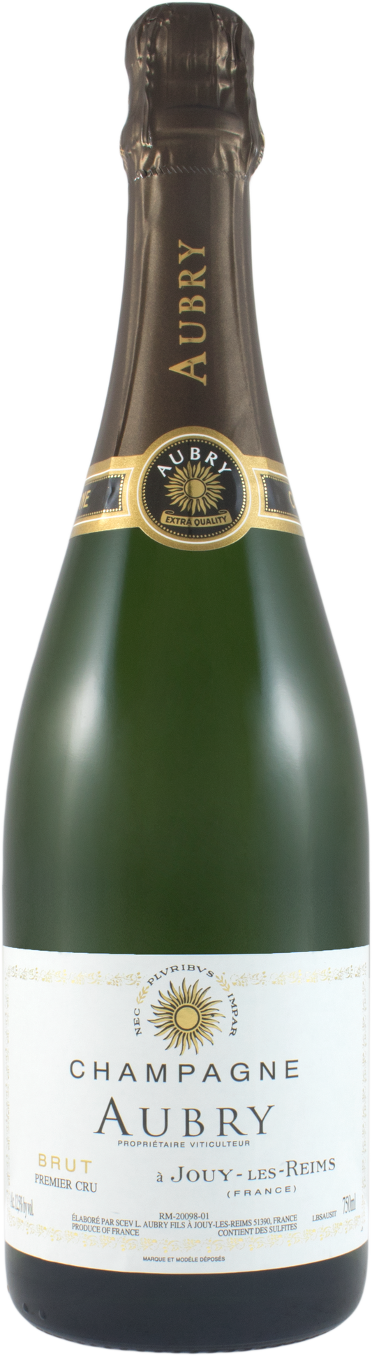 L. Aubry Fils Brut Premier Cru Front Bottle Shot