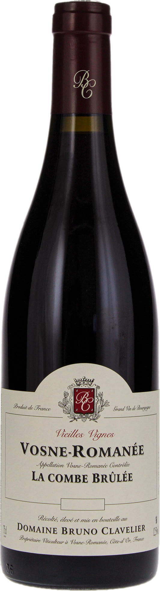 Domaine Bruno Clavelier Vosne-Romanee La Combe Brulee Vieilles Vignes 2022  Front Bottle Shot