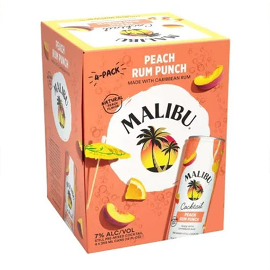 Malibu Peach Rum Punch Cocktail 4/355ml