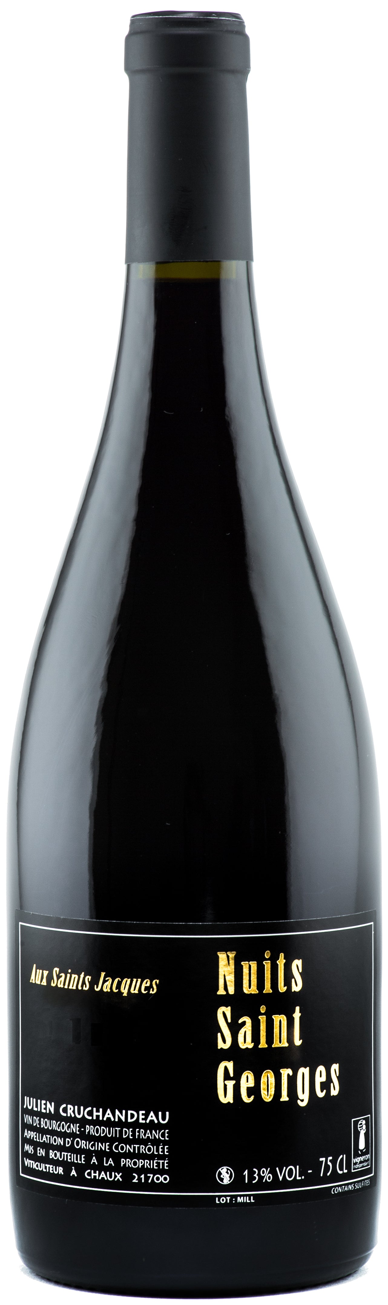 Julien Cruchandeau Nuits-St-Georges Aux Saints Jacques 2022  Front Bottle Shot
