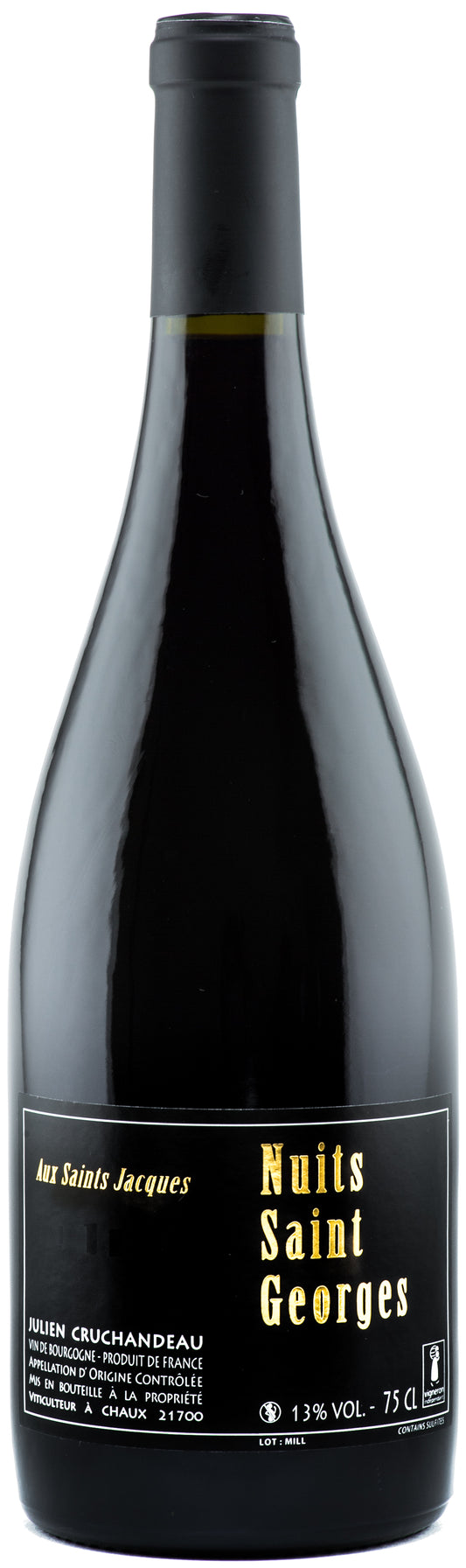 Julien Cruchandeau Nuits-St-Georges Aux Saints Jacques 2022  Front Bottle Shot