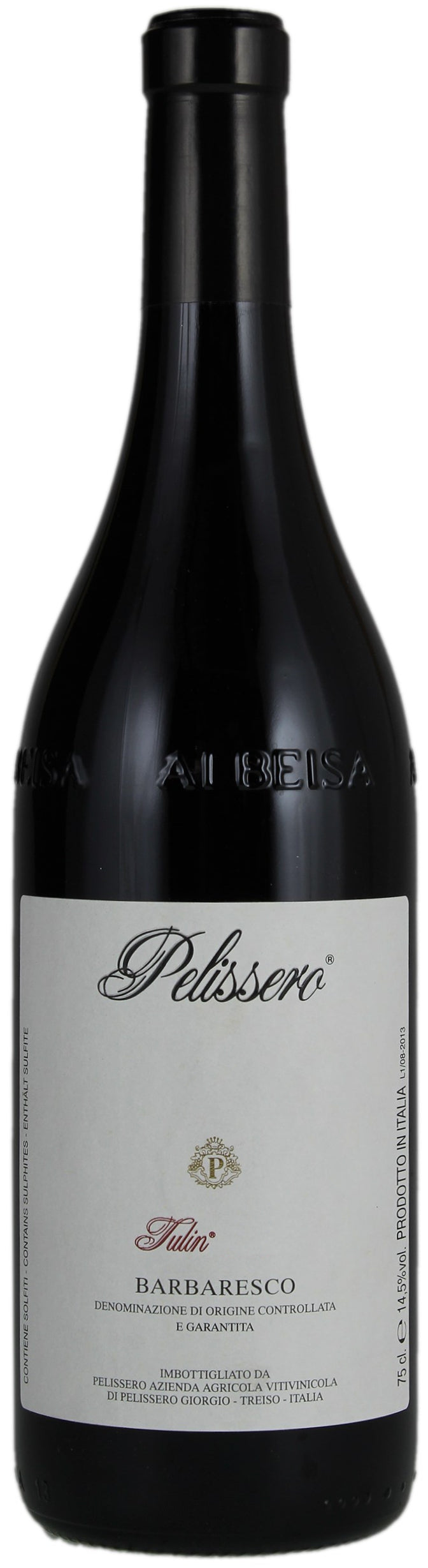 Pelissero Barbaresco Tulin 2020  Front Bottle Shot