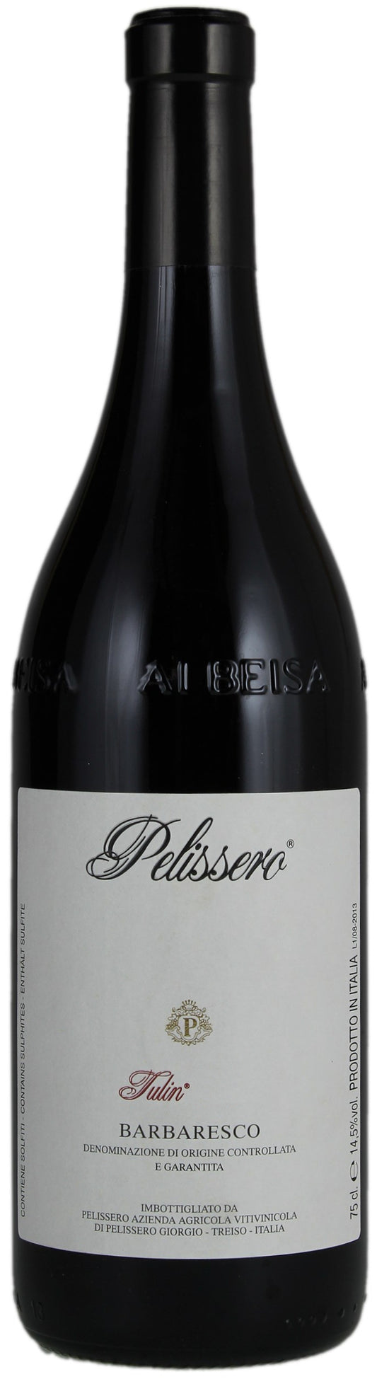 Pelissero Barbaresco Tulin 2020  Front Bottle Shot