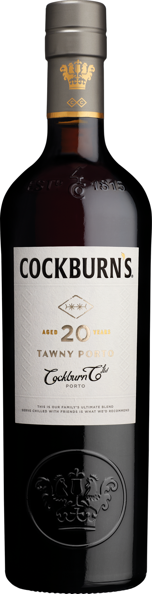 Cockburn's 20 Year Old Tawny Port  Front Bottle Shot