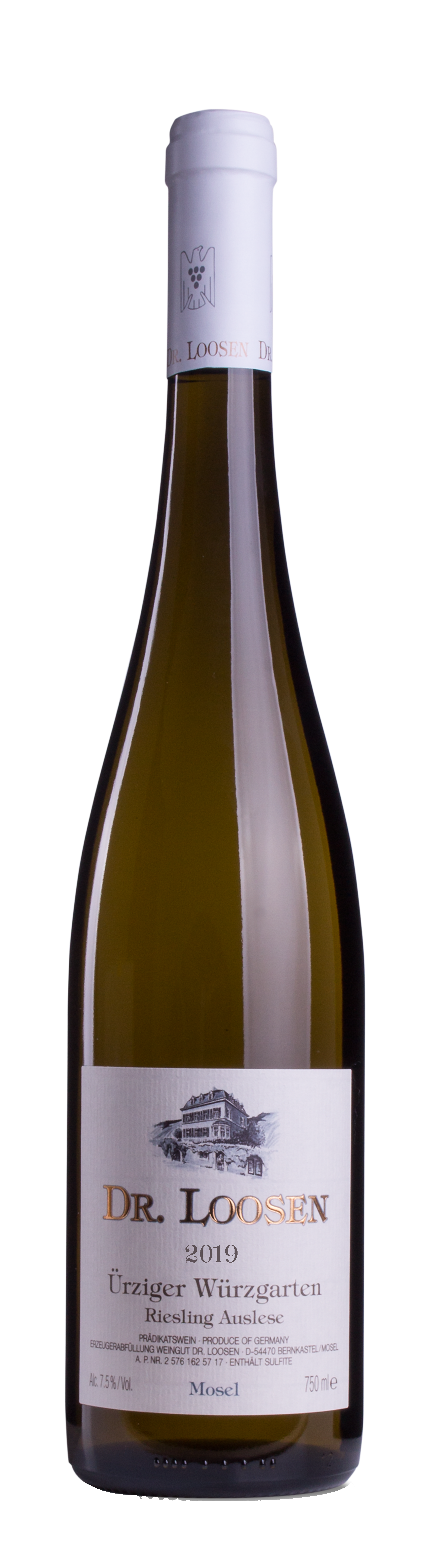 Dr. Loosen Urziger Wurzgarten Riesling Auslese 2019 Front Bottle Shot