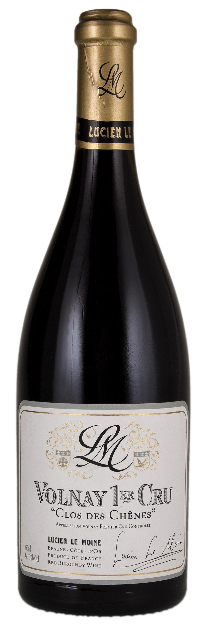 Lucien Le Moine Volnay Clos des Chenes Premier Cru 2022  Front Bottle Shot