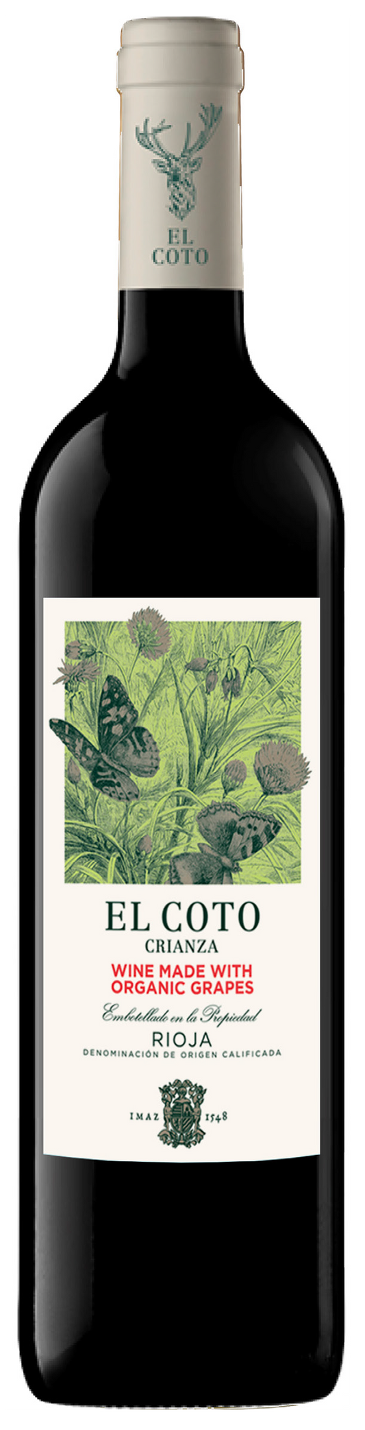 El Coto Organic Crianza 2019  Front Bottle Shot
