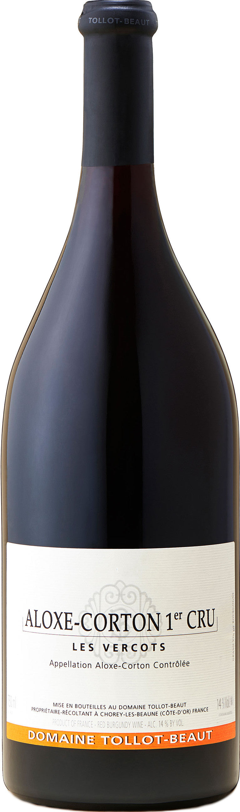 Domaine Tollot-Beaut Aloxe Corton Les Vercots Premier Cru 2021  Front Bottle Shot