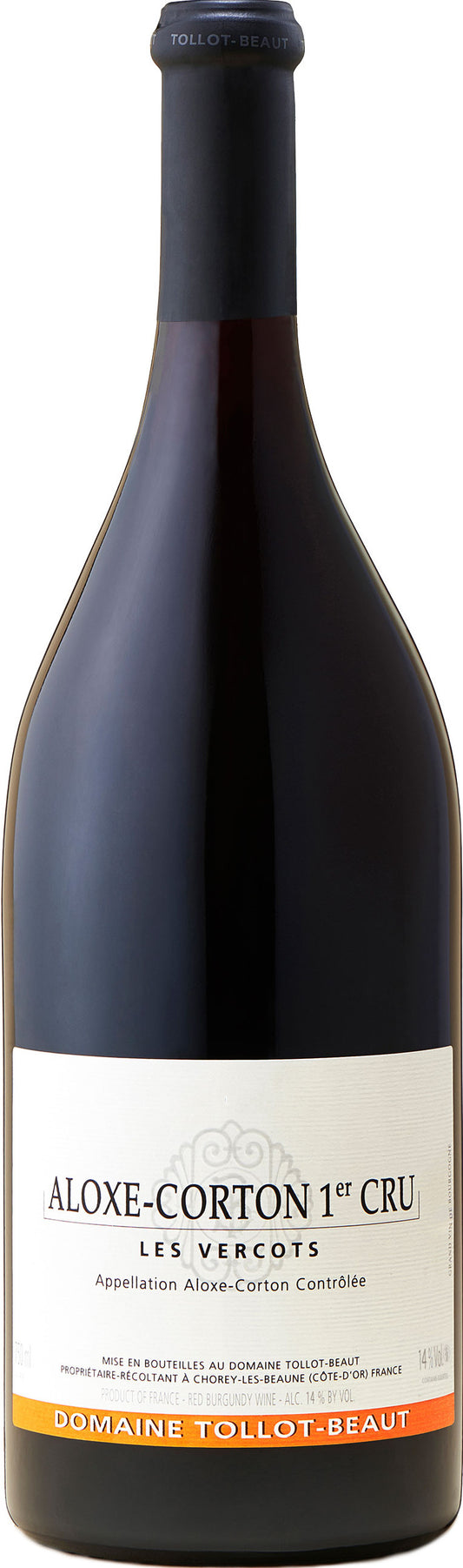 Domaine Tollot-Beaut Aloxe Corton Les Vercots Premier Cru 2021  Front Bottle Shot