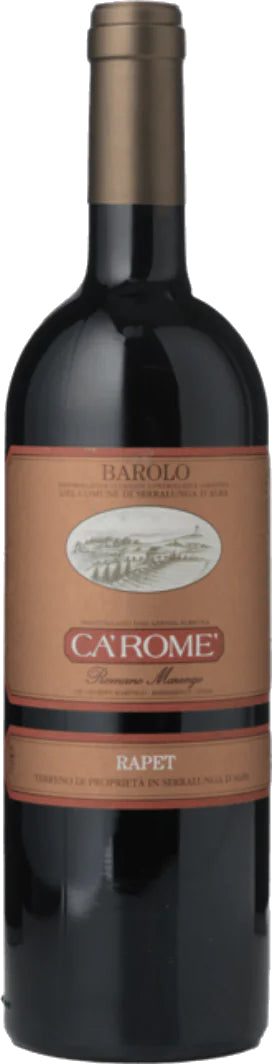 Ca' Rome Barolo Rapet 2016  Front Bottle Shot