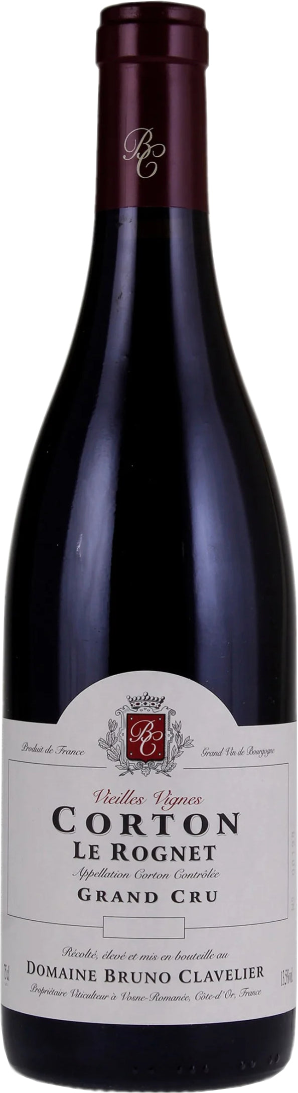 Domaine Bruno Clavelier Corton Le Rognet Vieilles Vignes Grand Cru 2022  Front Bottle Shot