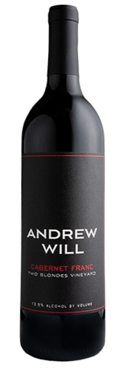 Andrew Will Winery Two Blondes Vineyard Cabernet Franc 2021  Front Bottle Shot