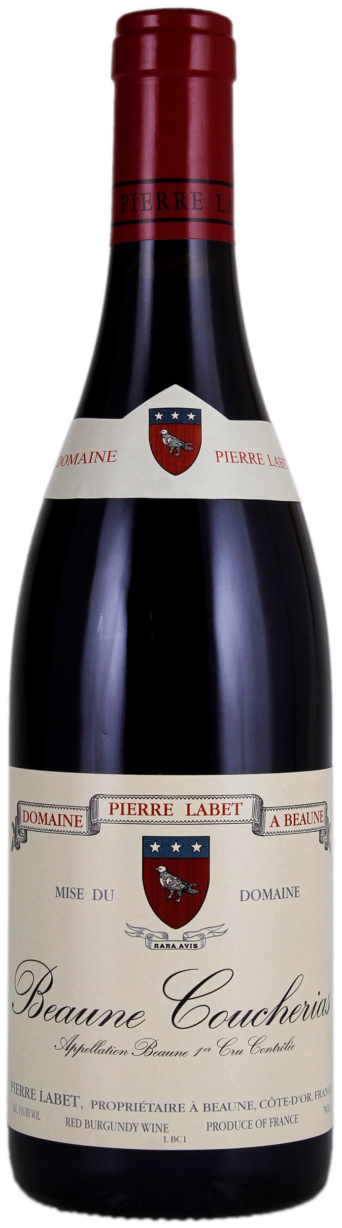 Domaine Pierre Labet Beaune Coucherias Premier Cru 2017  Front Bottle Shot