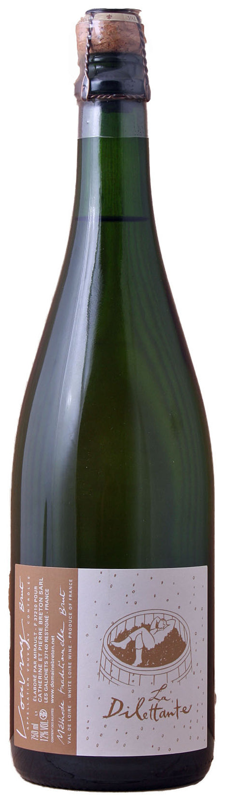 Catherine & Pierre Breton Vouvray Petillant La Dilettante Methode Traditionnelle  Front Bottle Shot