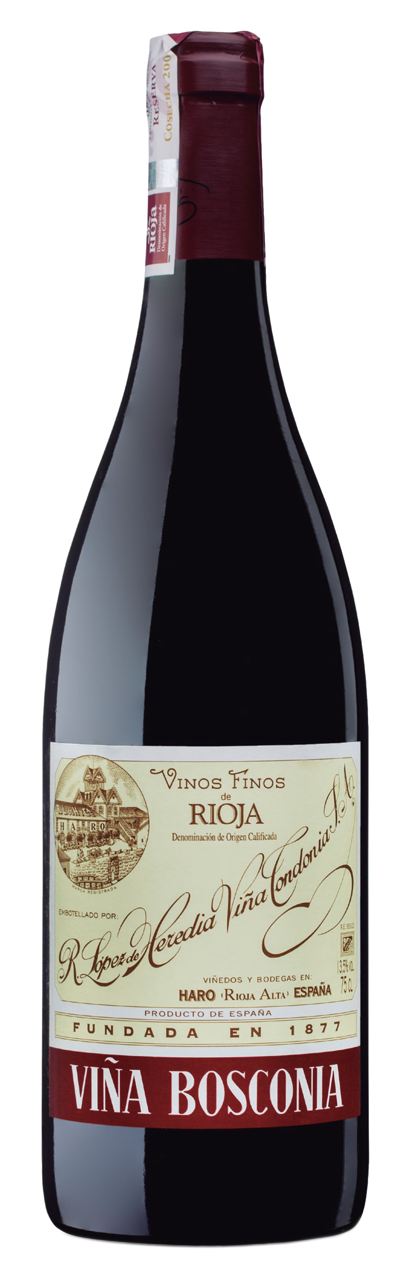 R. Lopez de Heredia Vina Bosconia Reserva 2012  Front Bottle Shot