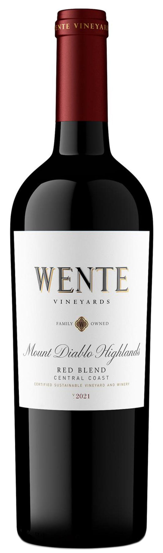 Wente Mount Diablo Highlands Red Blend 2021  Front Bottle Shot