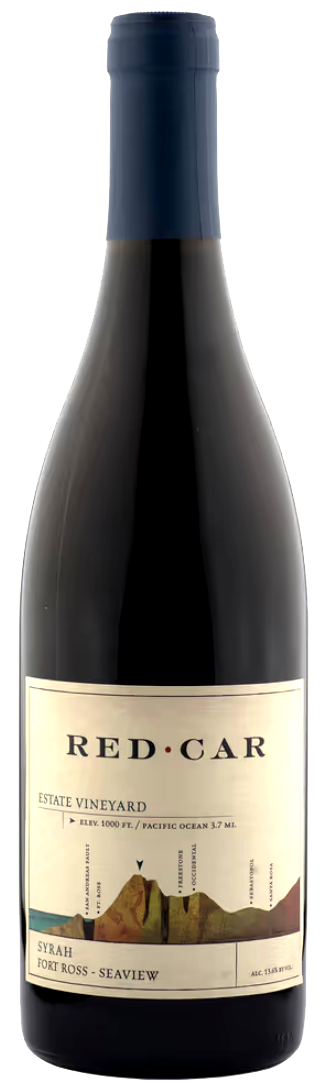 Red Car Estate Vineyard Syrah 2021  Front Bottle Shot