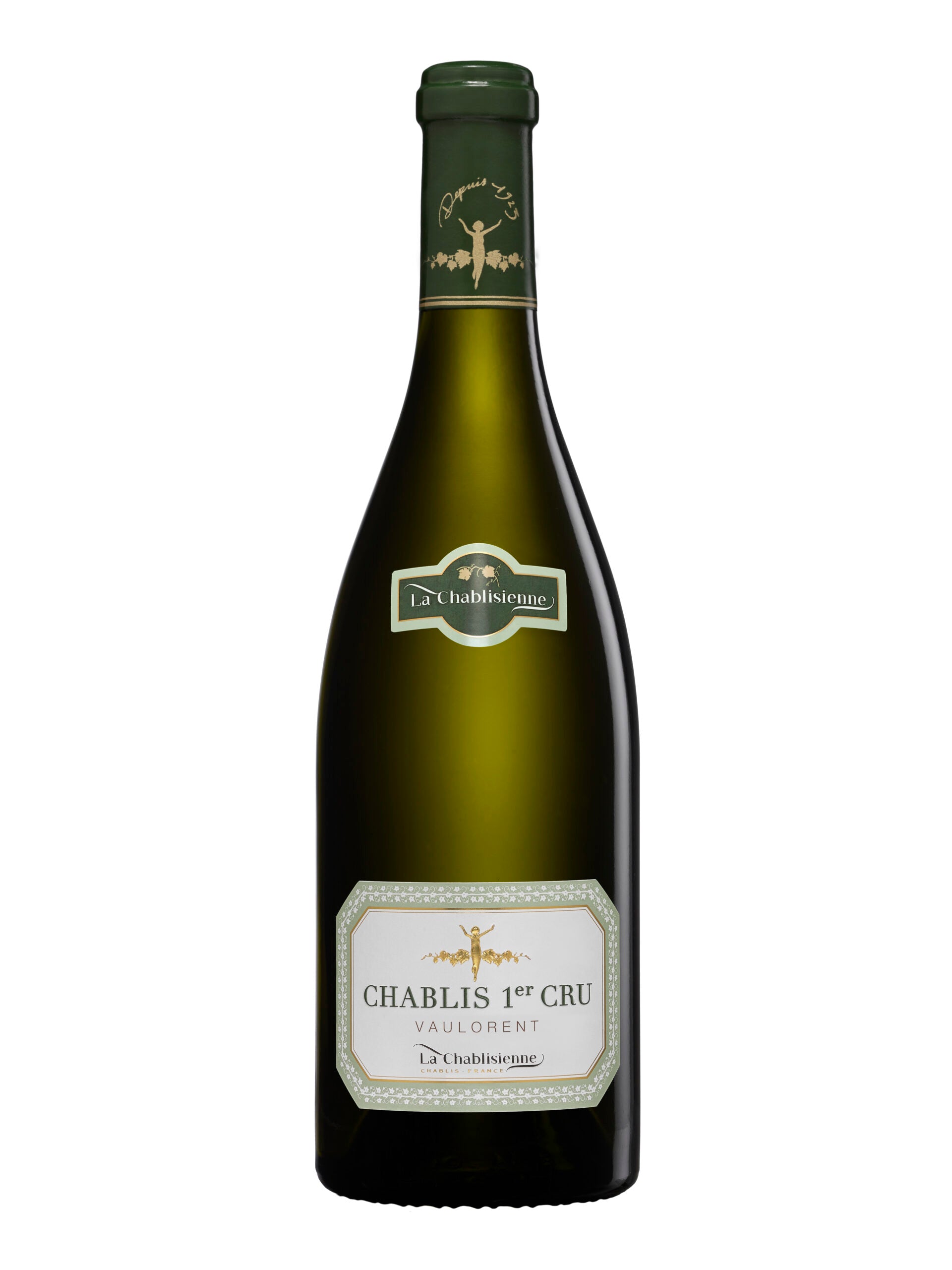 La Chablisienne Chablis Vaulorent Premier Cru 2021  Front Bottle Shot