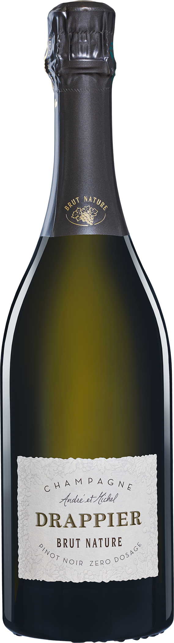 Drappier Brut Nature André & Michel Pinot Noir Zero Dosage  Front Bottle Shot
