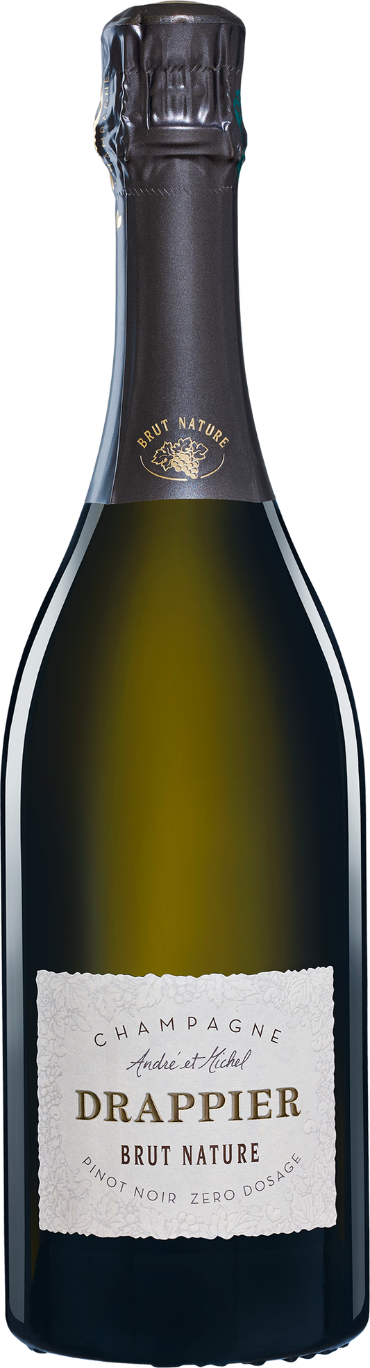 Drappier Brut Nature André & Michel Pinot Noir Zero Dosage  Front Bottle Shot