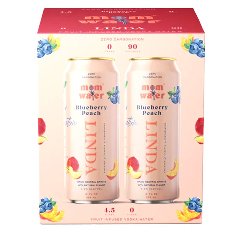 Mom Water Linda Blueberry Peach Cocktail 4/12oz