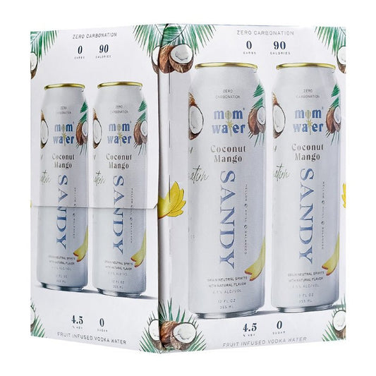 Mom Water Sandy Coconut Mango Vodka Cocktail 4/355ml
