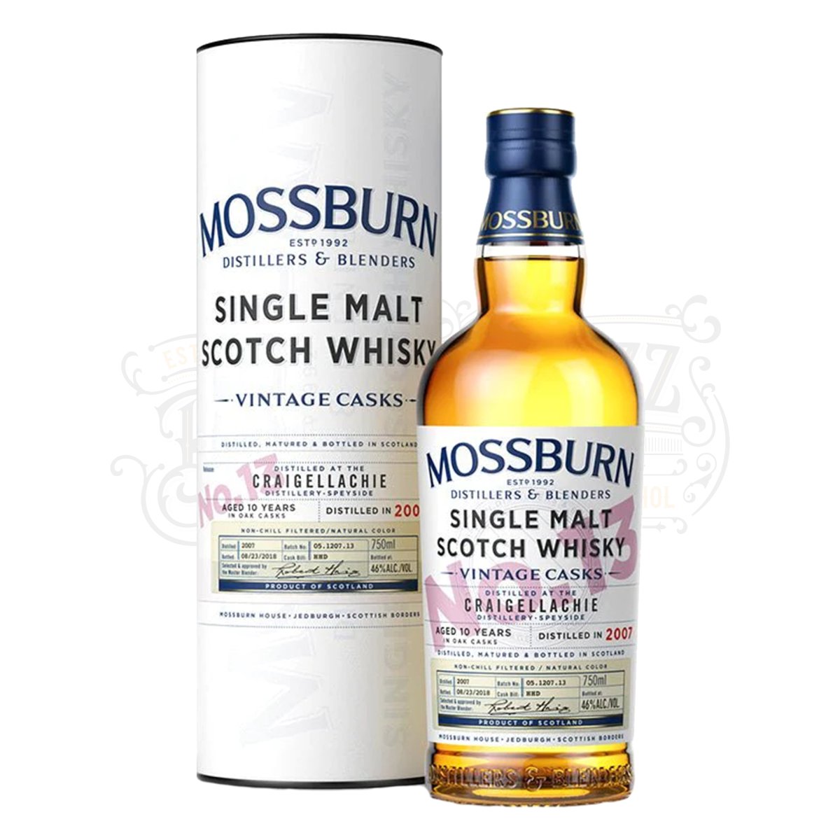 Mossburn Single Malt Scotch Craigellachie Distillery Vintage Casks No. 13 10 Yr