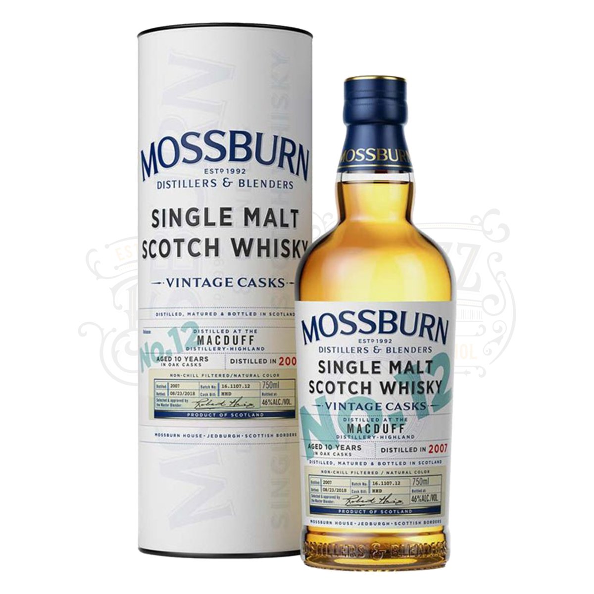 Mossburn Single Malt Scotch Macduff Distillery Vintage Casks No. 12 10 Yr