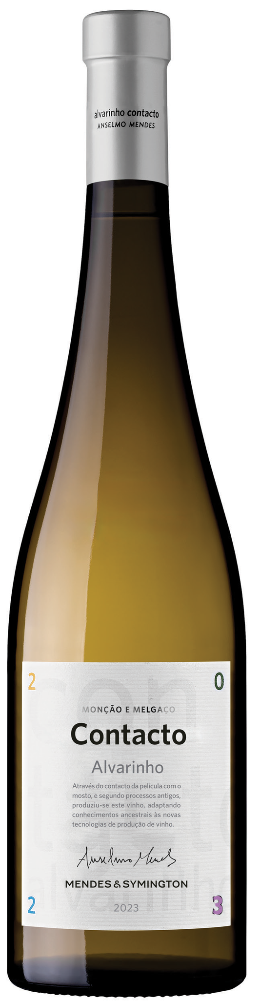 Mendes & Symington Contacto Alvarinho 2023  Front Bottle Shot