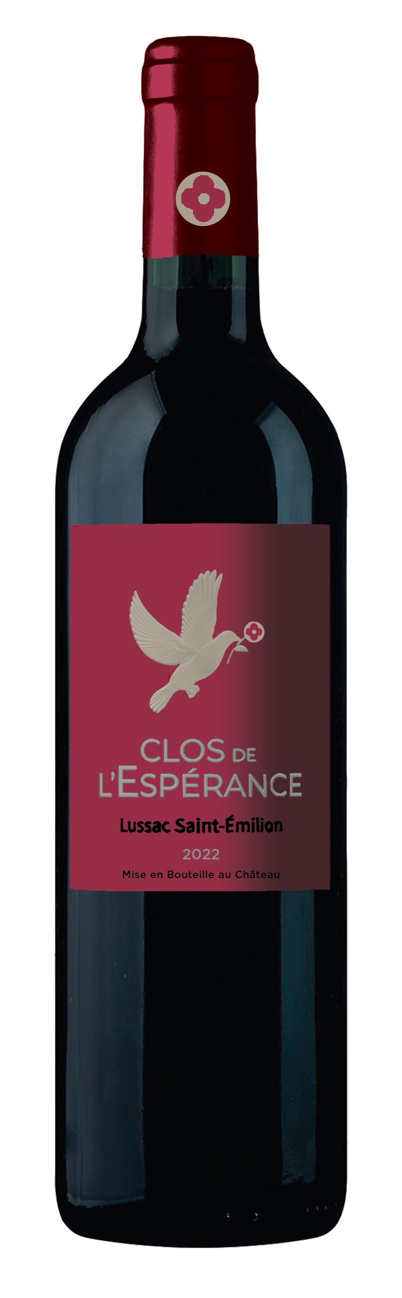 Clos de l'Esperance Lussac Saint-Emilion 2023  Front Bottle Shot