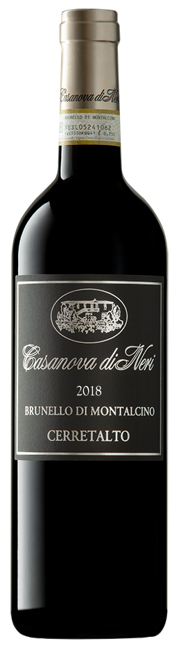 Casanova di Neri Brunello di Montalcino Cerretalto 2018  Front Bottle Shot