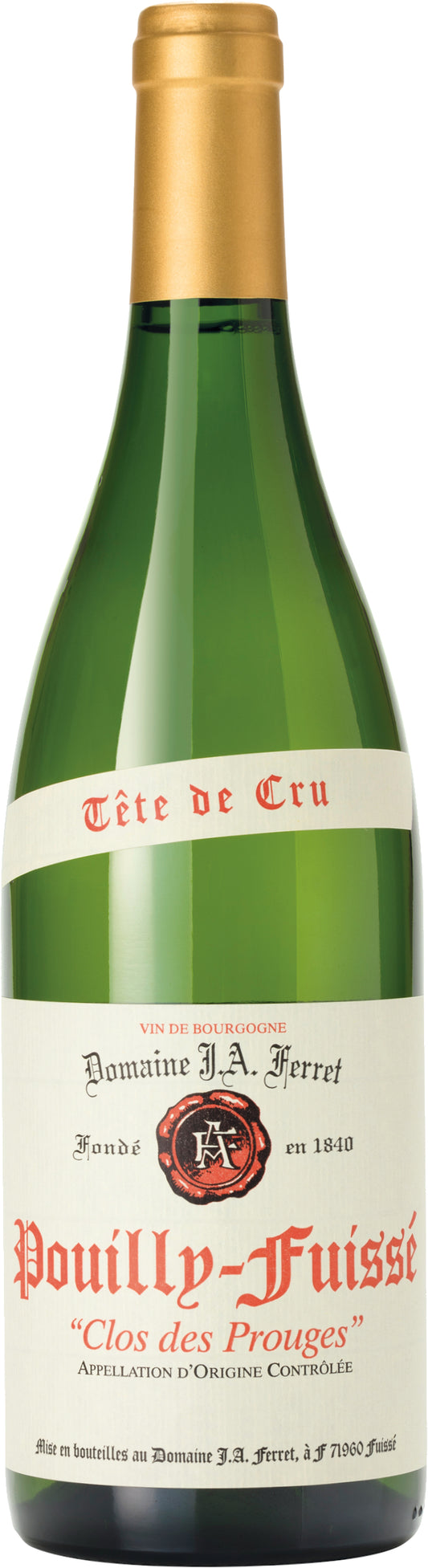 Domaine Ferret Pouilly-Fuisse Clos des Prouges 2021  Front Bottle Shot