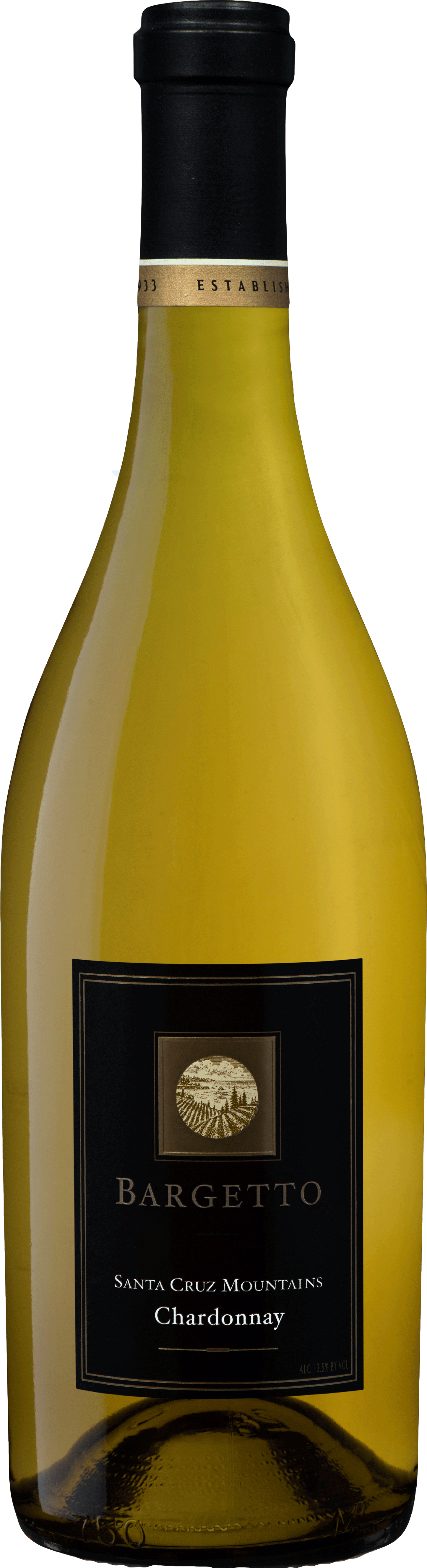 Bargetto Santa Cruz Mountains Chardonnay 2023  Front Bottle Shot