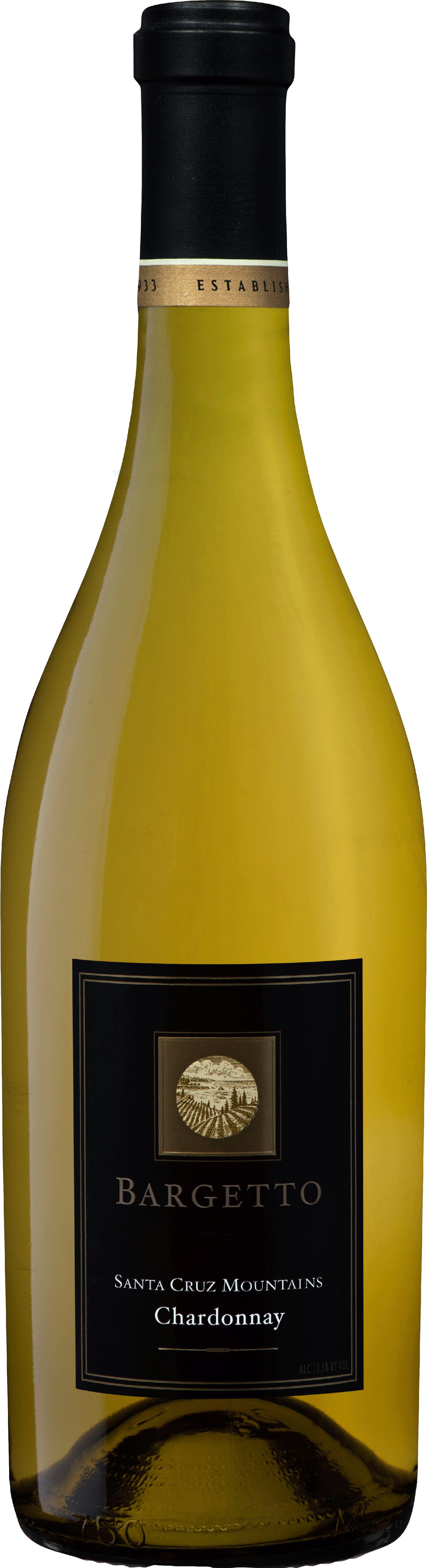 Bargetto Santa Cruz Mountains Chardonnay 2023  Front Bottle Shot
