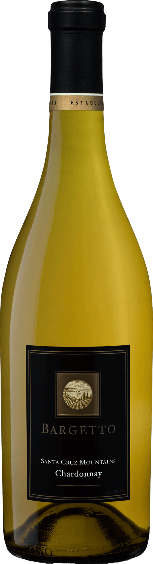 Bargetto Santa Cruz Mountains Chardonnay 2023  Front Bottle Shot