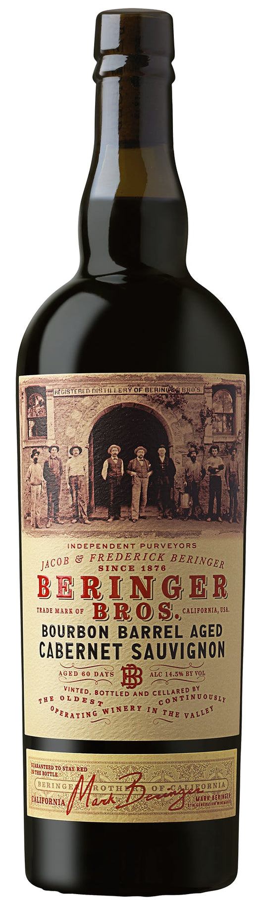 Beringer Bros. Bourbon Barrel Aged Cabernet Sauvignon 2020  Front Bottle Shot