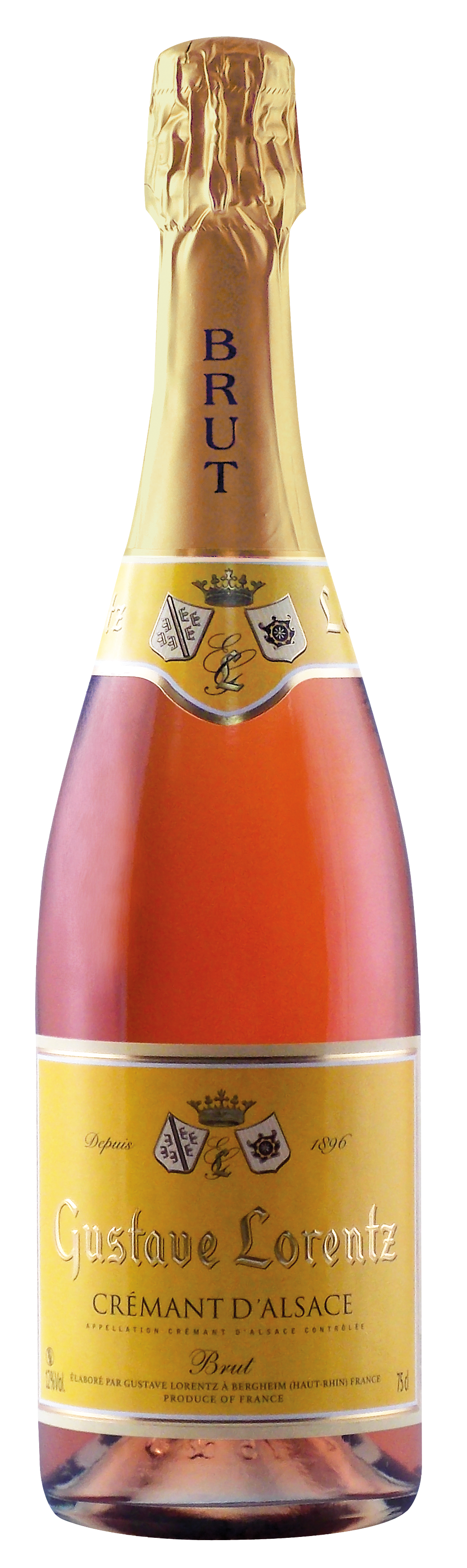 Gustave Lorentz Cremant D'Alsace Rose  Front Bottle Shot