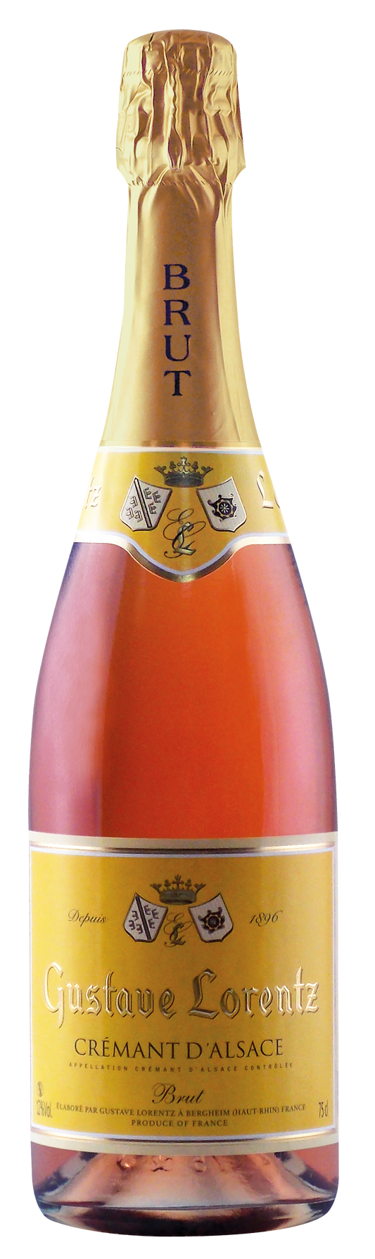 Gustave Lorentz Cremant D'Alsace Rose  Front Bottle Shot