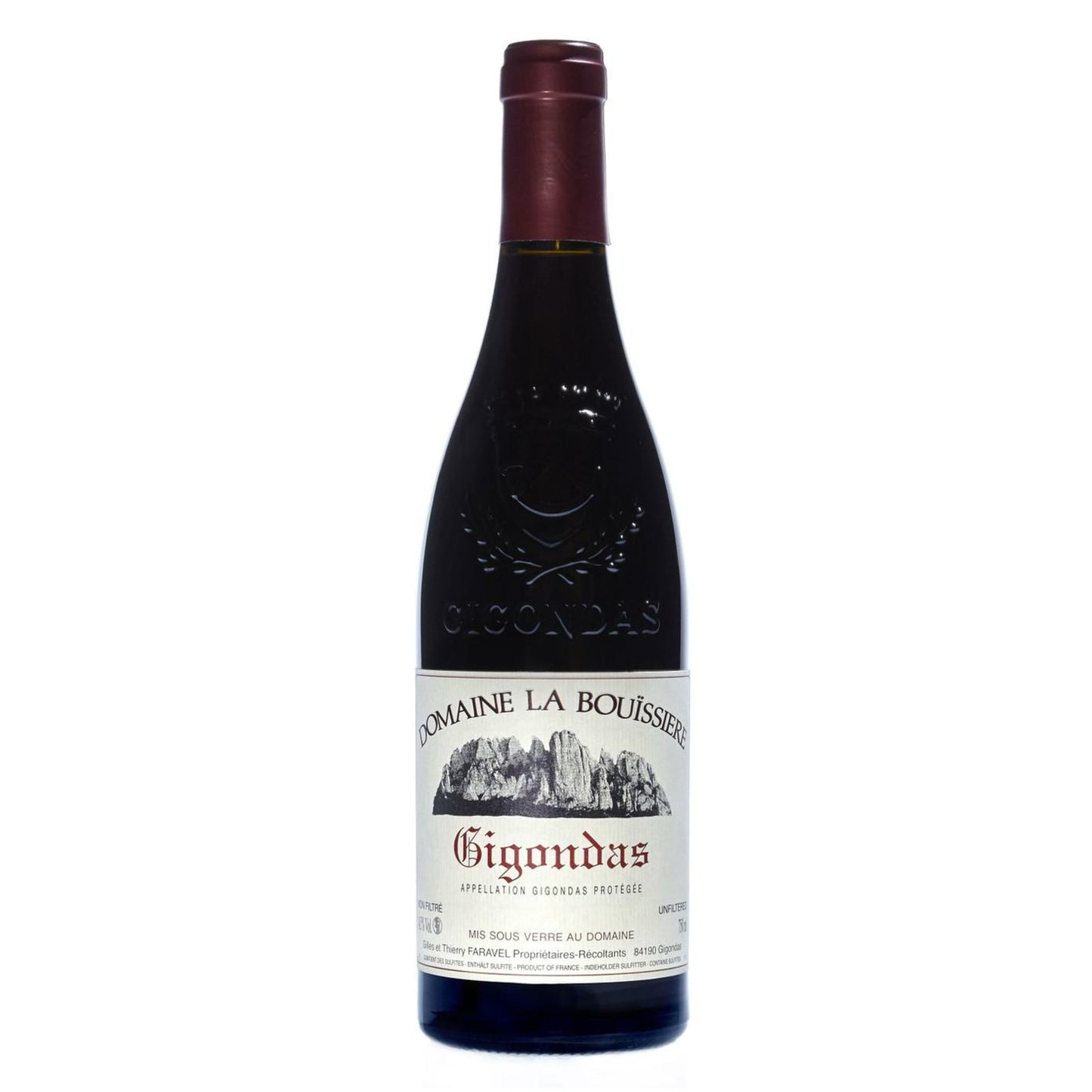 Domaine La Bouissiere Gigondas 2021  Front Bottle Shot