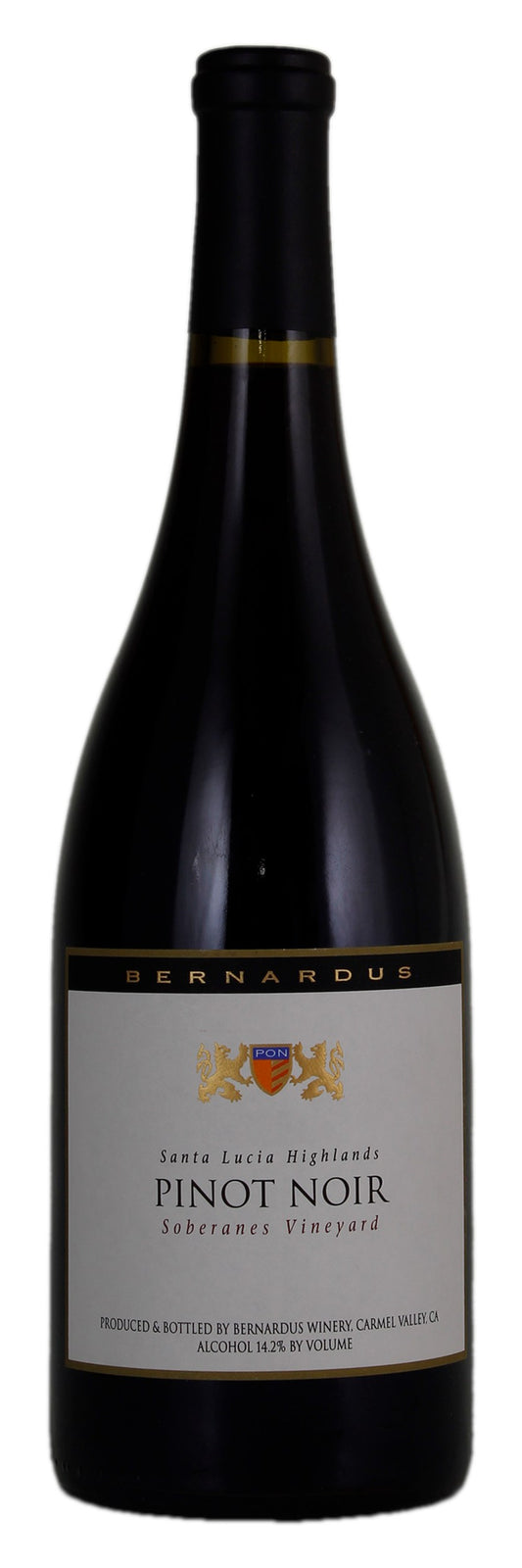 Bernardus Soberanes Vineyard Pinot Noir 2019  Front Bottle Shot