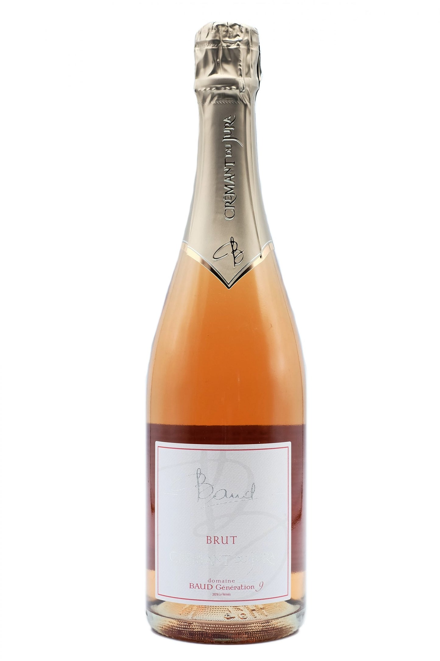 Domaine Baud Generation 9 Cremant du Jura Brut Rose  Front Bottle Shot