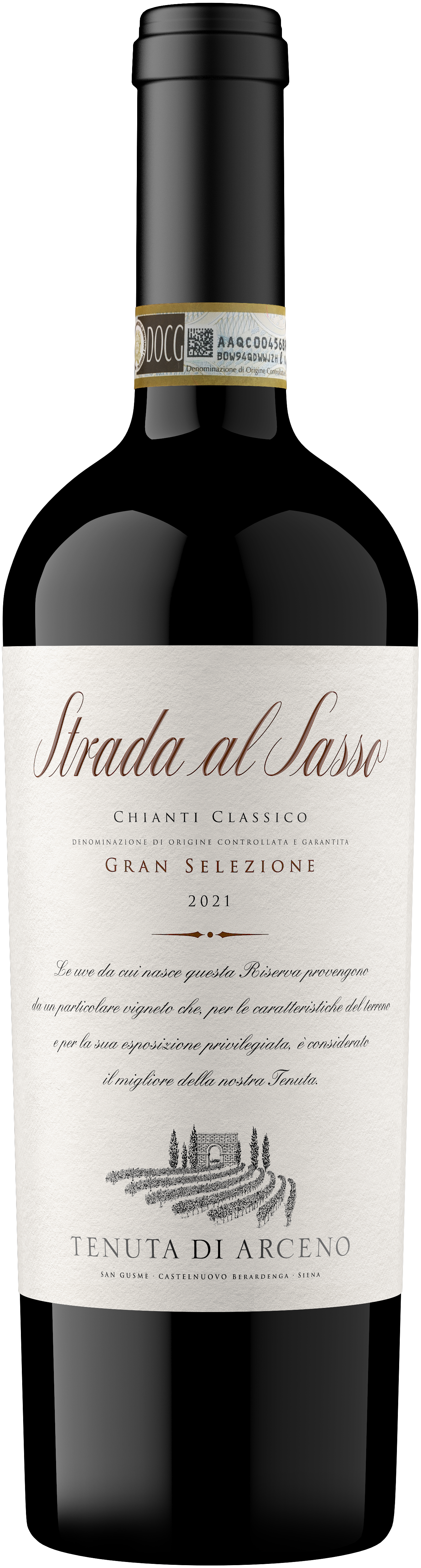 Tenuta di Arceno Strada al Sasso Chianti Classico Gran Selezione 2021  Front Bottle Shot