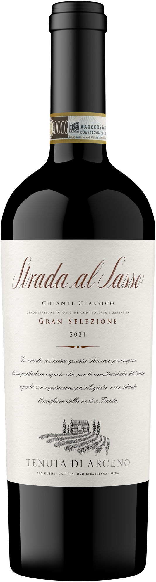 Tenuta di Arceno Strada al Sasso Chianti Classico Gran Selezione 2021  Front Bottle Shot