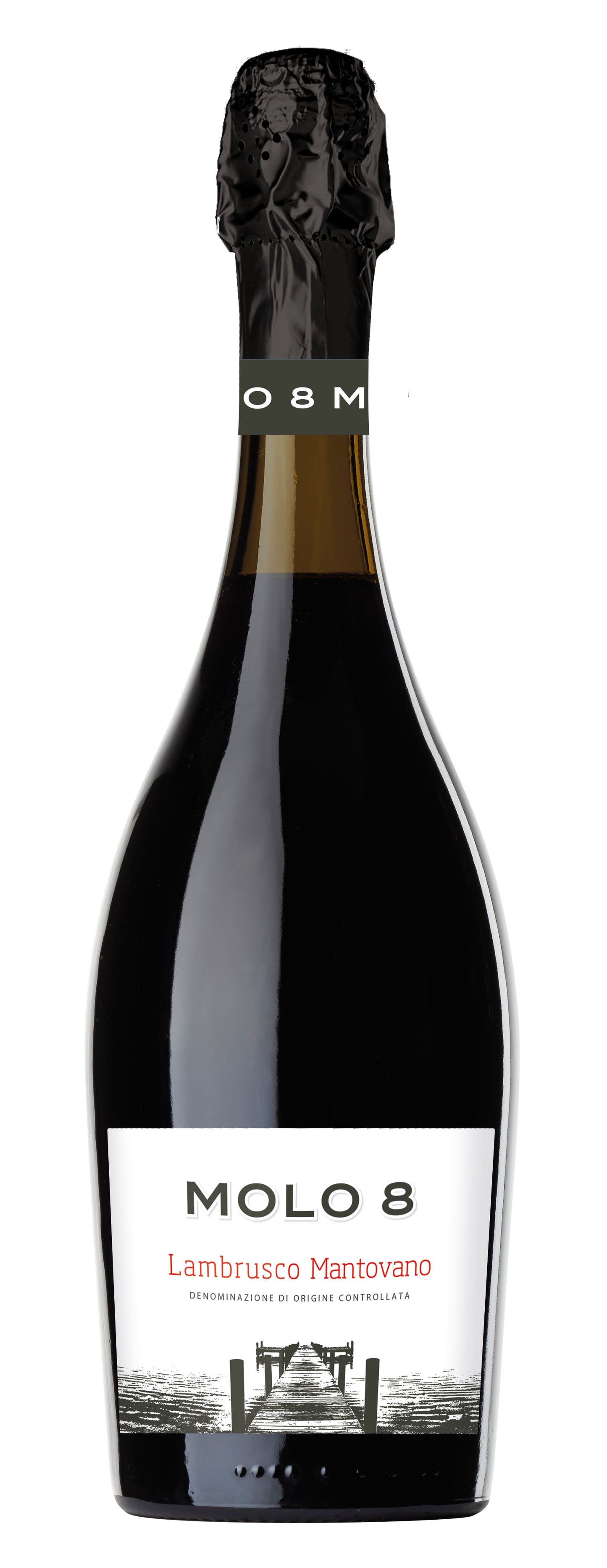 Molo 8 Lambrusco Mantovano  Front Bottle Shot