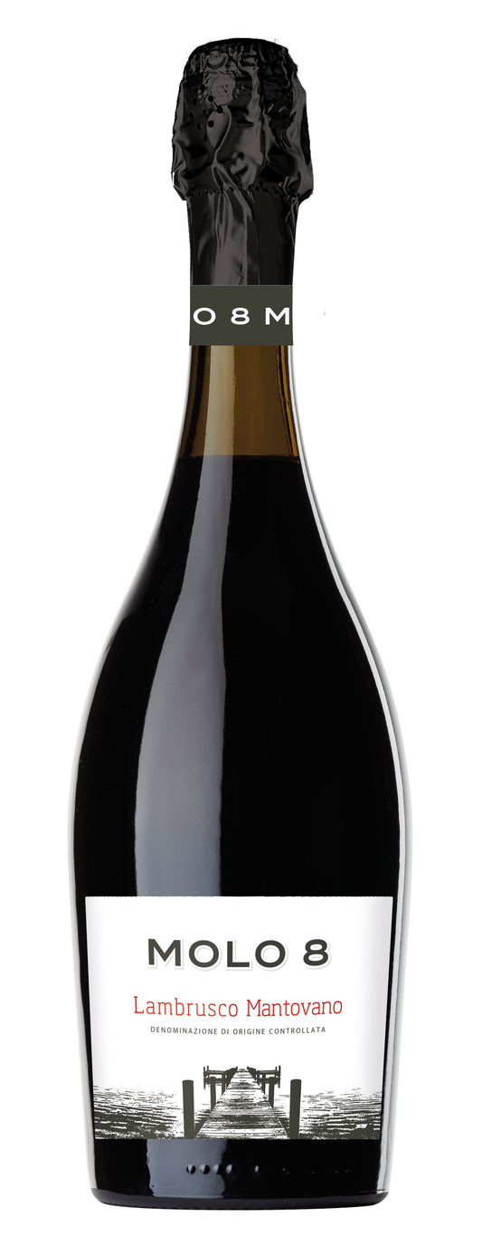 Molo 8 Lambrusco Mantovano  Front Bottle Shot