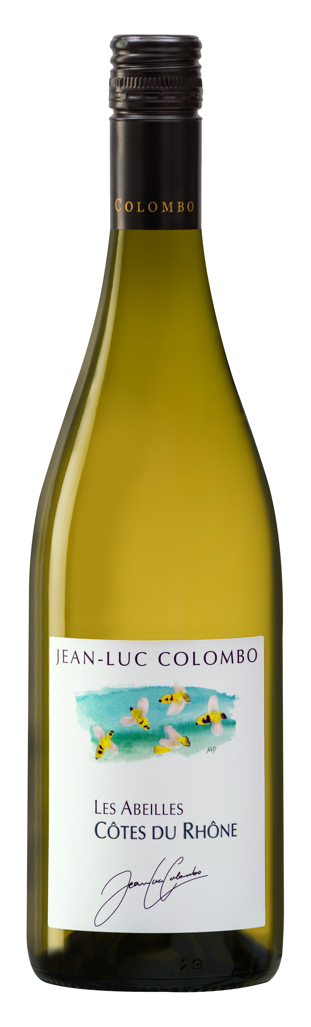 Jean-Luc Colombo Cotes du Rhone Les Abeilles Blanc 2019  Front Bottle Shot