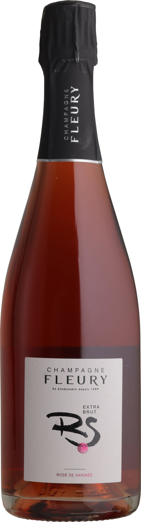 Champagne Fleury Rose de Saignee Extra Brut  Front Bottle Shot