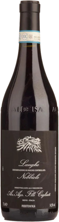 Cigliuti Langhe Nebbiolo 2022  Front Bottle Shot